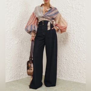 Zimmermann Rebellion Denim Tailored Pants Size 27 NWT $875 Designer 2026